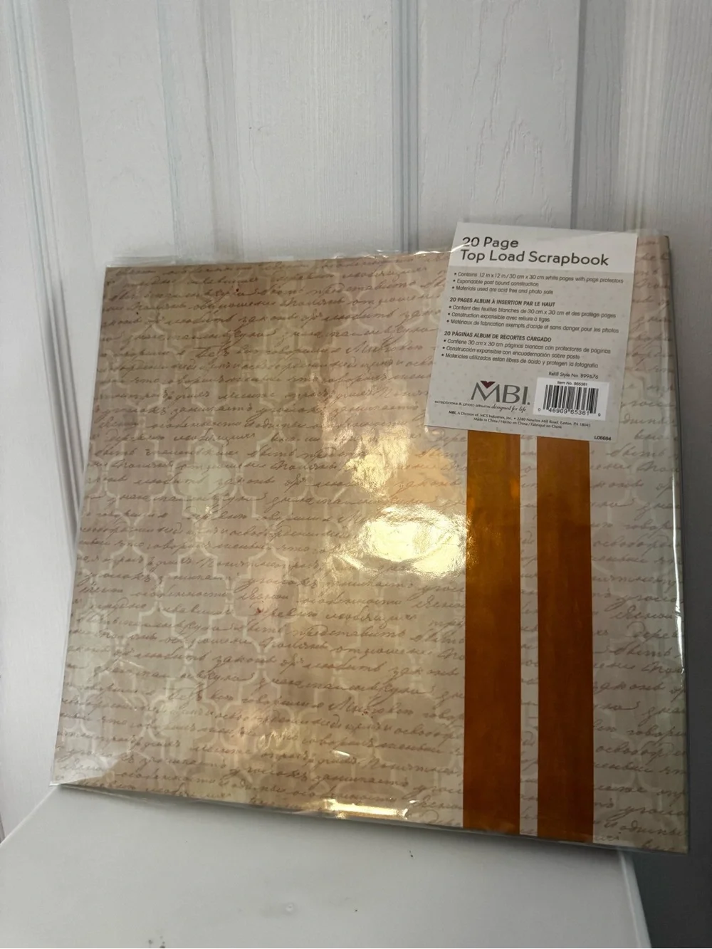NEW Gold Scrapbook with glitter